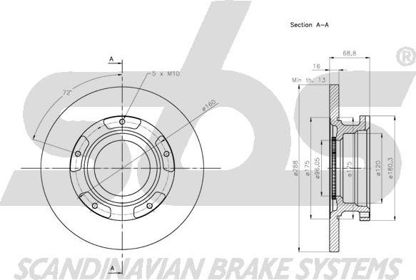 SBS 1815312590 - Brake Disc autospares.lv