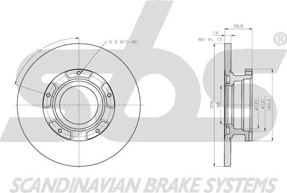 SBS 1815202597 - Brake Disc autospares.lv