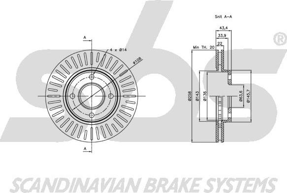 SBS 1815312549 - Brake Disc autospares.lv