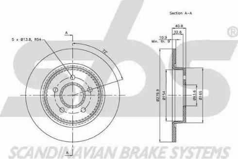 SBS 1815202563 - Brake Disc autospares.lv