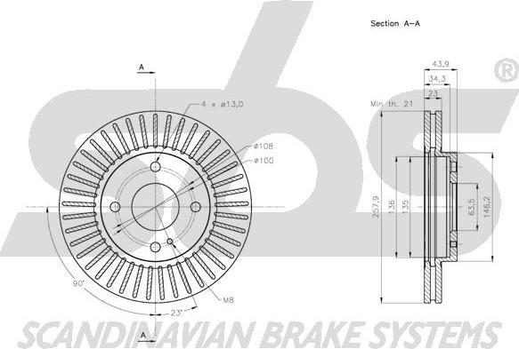 SBS 1815.202580 - Brake Disc autospares.lv