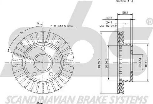 SBS 1815312530 - Brake Disc autospares.lv