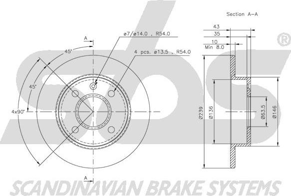 SBS 1815202526 - Brake Disc autospares.lv