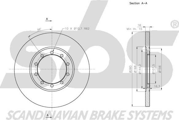 SBS 1815.202577 - Brake Disc autospares.lv