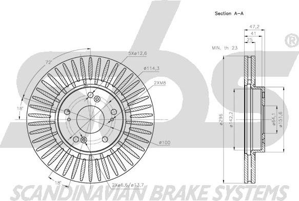 SBS 1815.202649 - Brake Disc autospares.lv