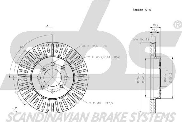 SBS 1815312647 - Brake Disc autospares.lv