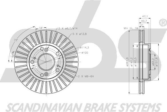 SBS 1815312667 - Brake Disc autospares.lv