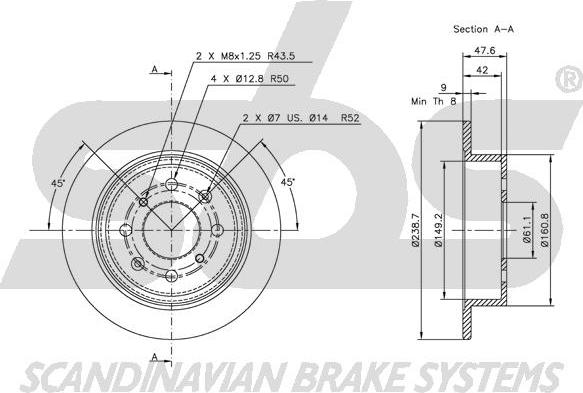 SBS 1815312621 - Brake Disc autospares.lv