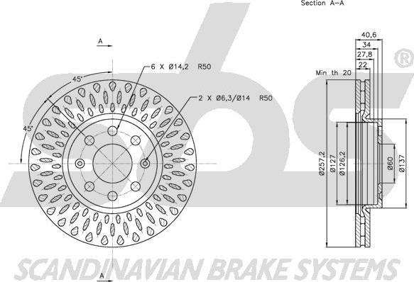 SBS 1815312348 - Brake Disc autospares.lv