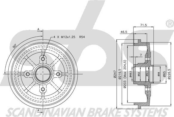 SBS 1825.251905 - Brake Drum autospares.lv