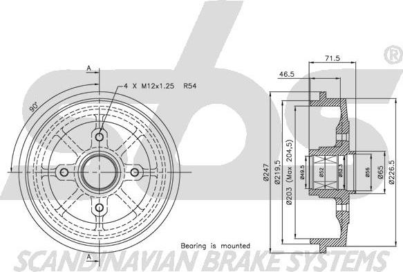 SBS 1825.251910 - Brake Drum autospares.lv