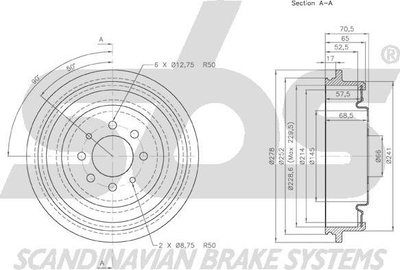 SBS 1825.253909 - Brake Drum autospares.lv