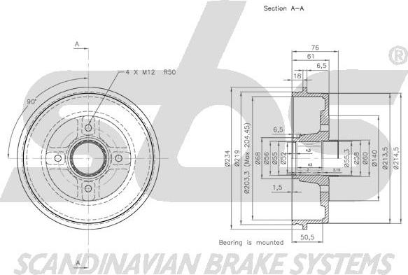 SBS 1825.253925 - Brake Drum autospares.lv