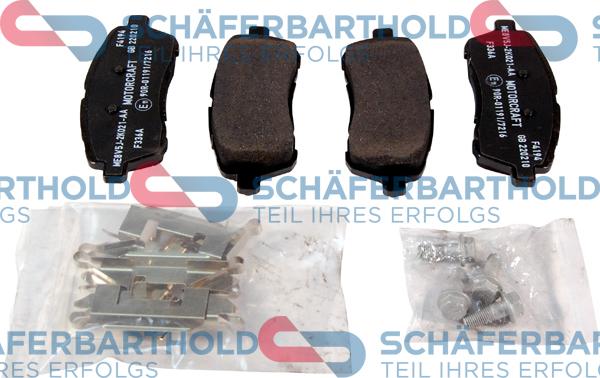 Schferbarthold 315 06 180 01 11 - Brake Pad Set, disc brake autospares.lv