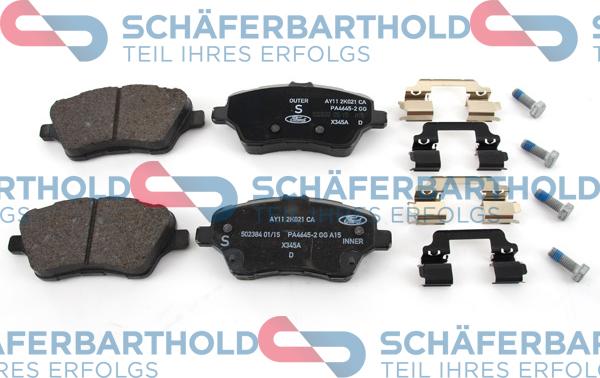 Schferbarthold 315 06 231 01 11 - Brake Pad Set, disc brake autospares.lv
