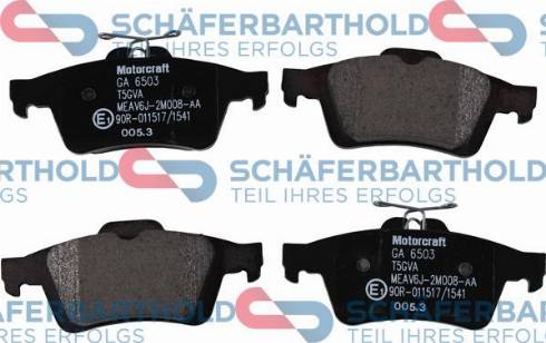 Schferbarthold 315 06 278 01 11 - Brake Pad Set, disc brake autospares.lv