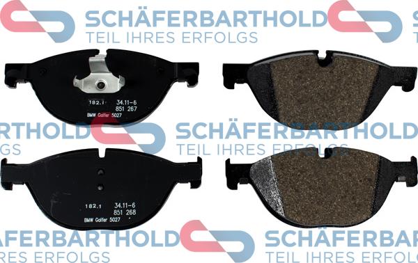 Schferbarthold 315 02 078 01 11 - Brake Pad Set, disc brake autospares.lv