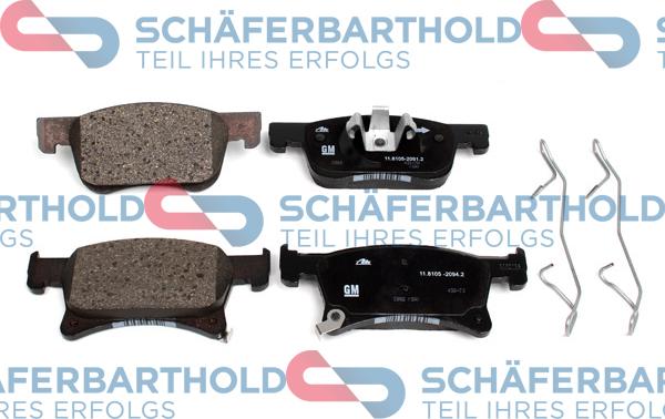 Schferbarthold 315 16 117 01 11 - Brake Pad Set, disc brake autospares.lv