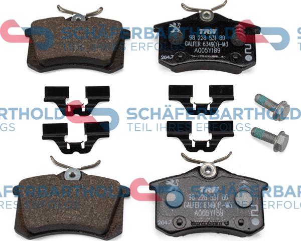 Schferbarthold 315 16 702 01 11 - Brake Pad Set, disc brake autospares.lv