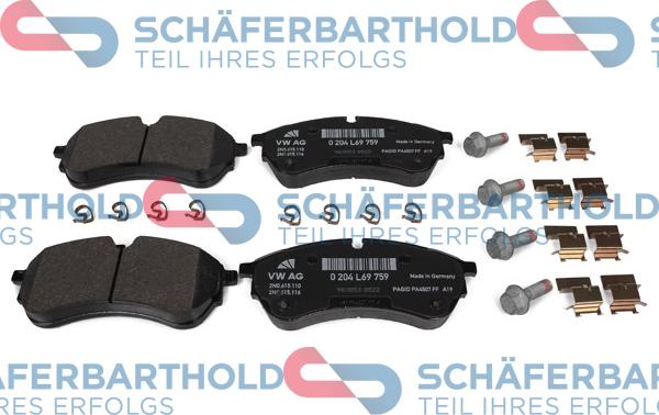 Schferbarthold 315 18 110 01 11 - Brake Pad Set, disc brake autospares.lv