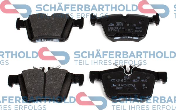 Schferbarthold 315 12 018 01 11 - Brake Pad Set, disc brake autospares.lv