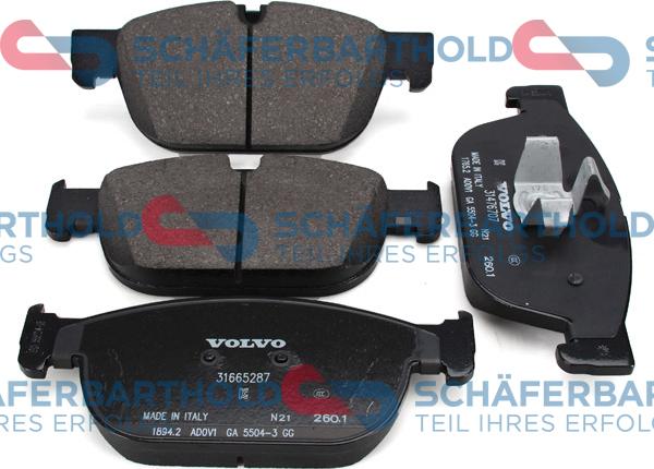 Schferbarthold 315 38 107 01 11 - Brake Pad Set, disc brake autospares.lv