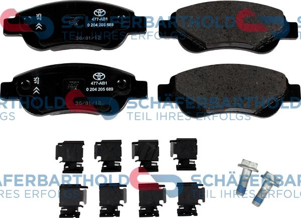 Schferbarthold 315 26 277 01 11 - Brake Pad Set, disc brake autospares.lv