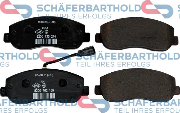 Schferbarthold 315 28 287 01 11 - Brake Pad Set, disc brake autospares.lv