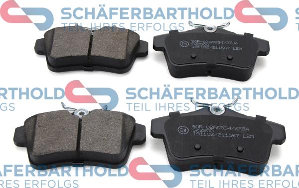 Schferbarthold 315 27 080 01 11 - Brake Pad Set, disc brake autospares.lv