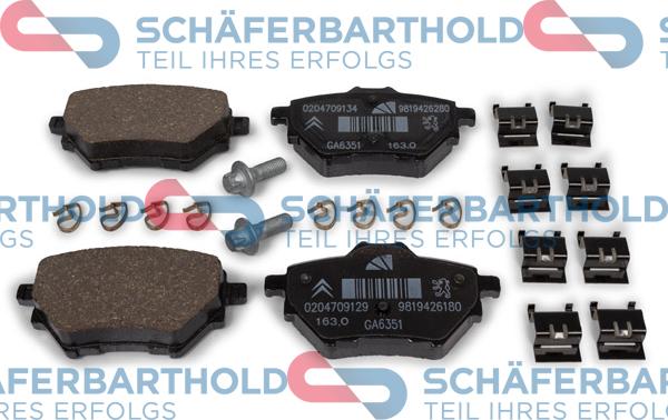 Schferbarthold 315 27 109 01 11 - Brake Pad Set, disc brake autospares.lv