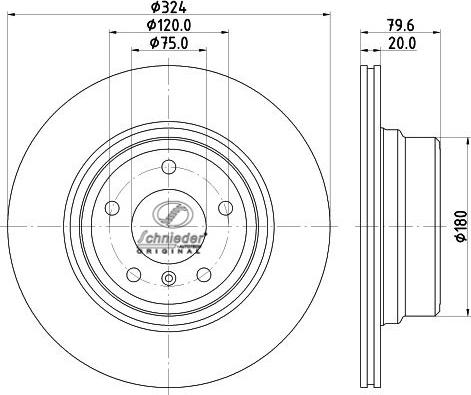 SCHNIEDER AUTOTECH BMS55.00173 - Brake Disc autospares.lv