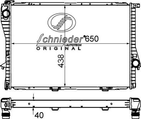 SCHNIEDER AUTOTECH BMS33.00018 - Radiator, engine cooling autospares.lv