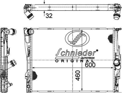 SCHNIEDER AUTOTECH BMS33.00029 - Radiator, engine cooling autospares.lv