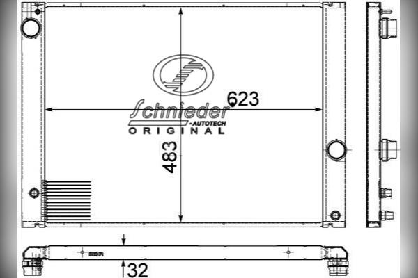 SCHNIEDER AUTOTECH BMS33.00025 - Radiator, engine cooling autospares.lv