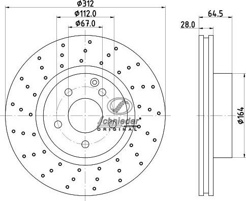 SCHNIEDER AUTOTECH BZS55.00095 - Brake Disc autospares.lv