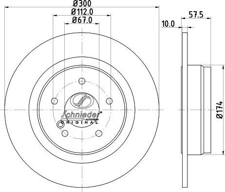 SCHNIEDER AUTOTECH BZS55.00062 - Brake Disc autospares.lv