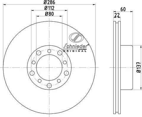 SCHNIEDER AUTOTECH BZS55.00012 - Brake Disc autospares.lv