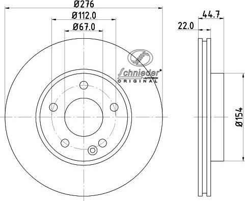 SCHNIEDER AUTOTECH BZS55.00039 - Brake Disc autospares.lv