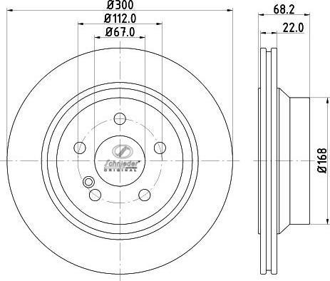 SCHNIEDER AUTOTECH BZS55.00075 - Brake Disc autospares.lv