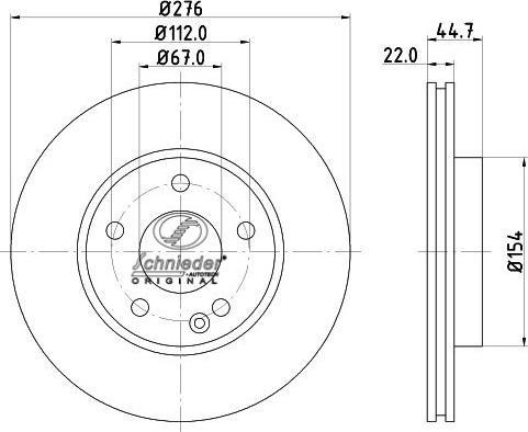 SCHNIEDER AUTOTECH BZS55.00078 - Brake Disc autospares.lv