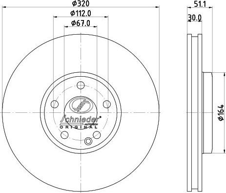 SCHNIEDER AUTOTECH BZS55.00352 - Brake Disc autospares.lv