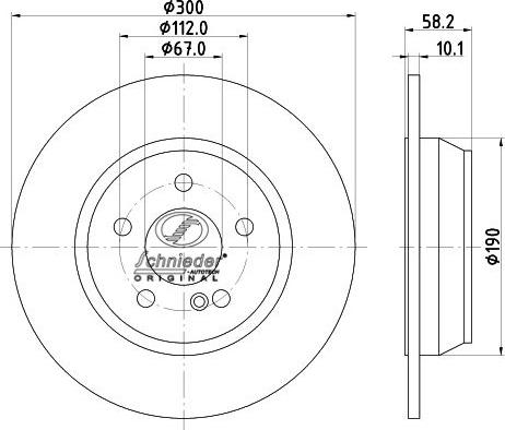 SCHNIEDER AUTOTECH BZS55.00324 - Brake Disc autospares.lv