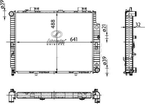 SCHNIEDER AUTOTECH BZS33.00046 - Radiator, engine cooling autospares.lv