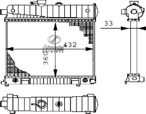 SCHNIEDER AUTOTECH BZS33.00051 - Radiator, engine cooling autospares.lv