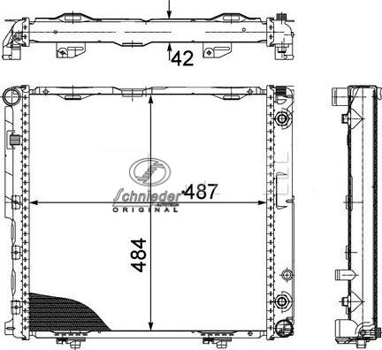 SCHNIEDER AUTOTECH BZS33.00058 - Radiator, engine cooling autospares.lv