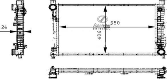 SCHNIEDER AUTOTECH BZS33.00060 - Radiator, engine cooling autospares.lv