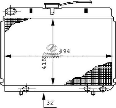 SCHNIEDER AUTOTECH BZS33.00061 - Radiator, engine cooling autospares.lv