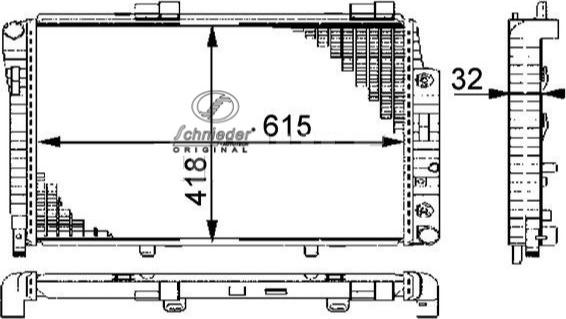 SCHNIEDER AUTOTECH BZS33.00063 - Radiator, engine cooling autospares.lv