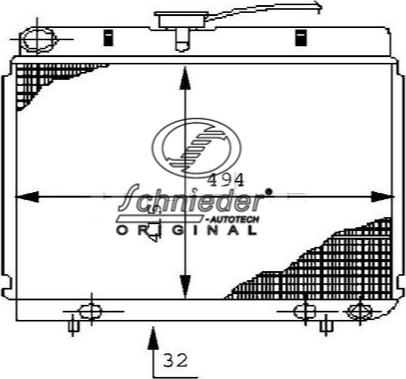 SCHNIEDER AUTOTECH BZS33.00062 - Radiator, engine cooling autospares.lv