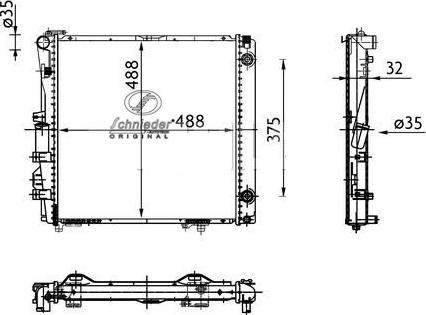 SCHNIEDER AUTOTECH BZS33.00080 - Radiator, engine cooling autospares.lv